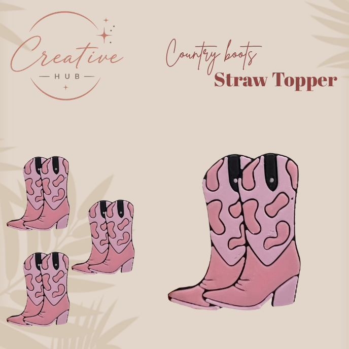 Country boots straw topper