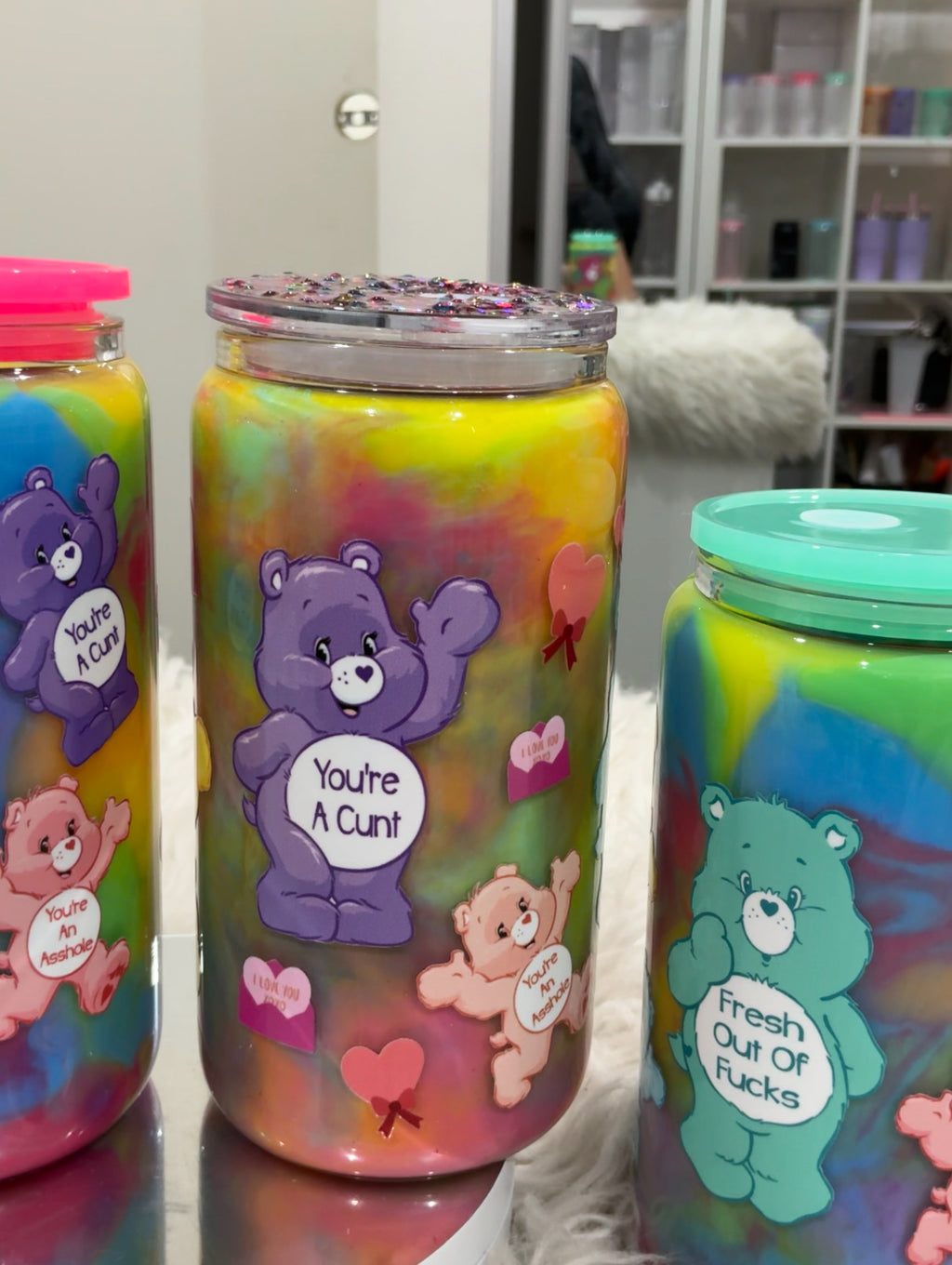 Swear bears swirly cup