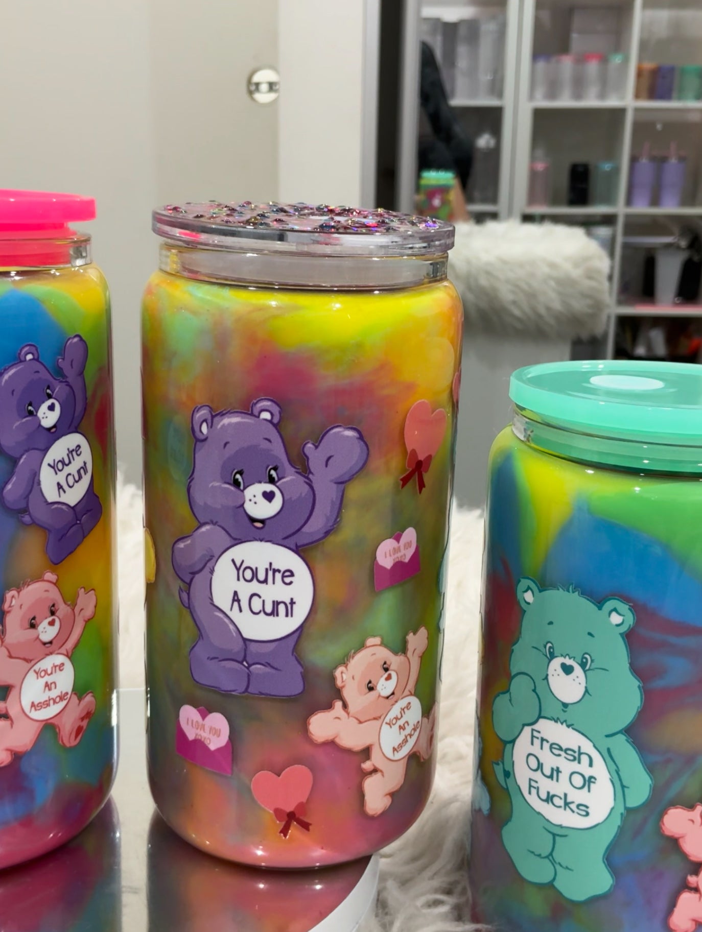 Swear bears swirly cup