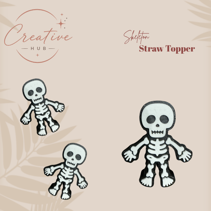 Skeleton straw topper