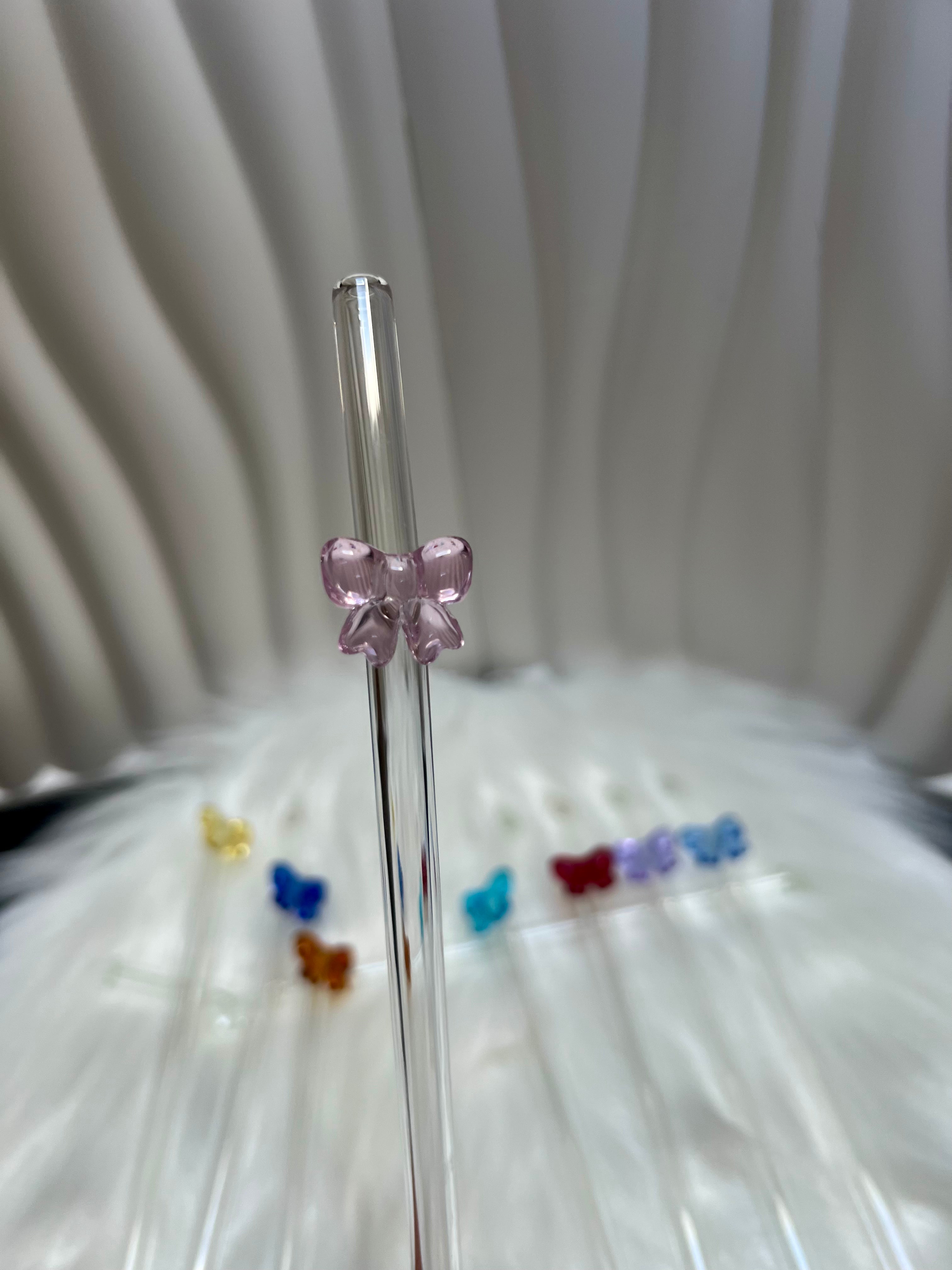 Glass Bow straws