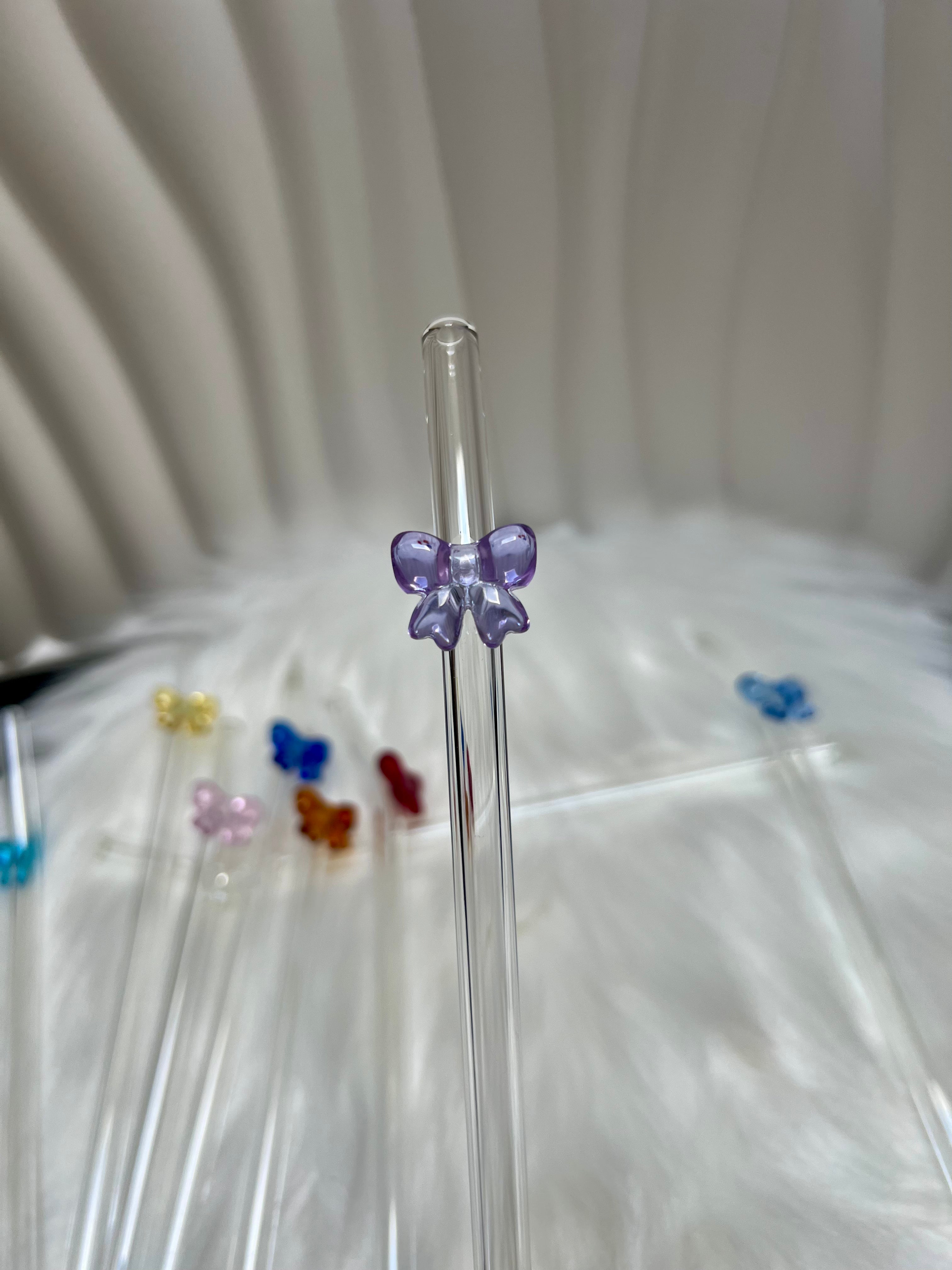 Glass Bow straws