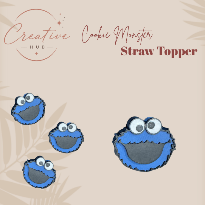 Cookie Monster straw topper