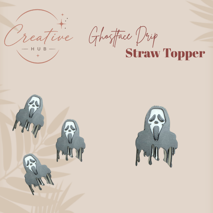 Ghostface Drip straw topper
