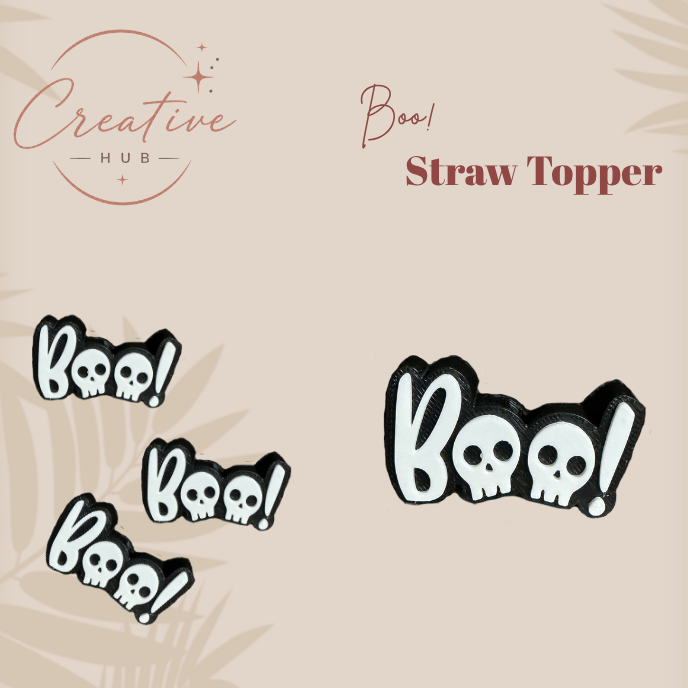 Boo Straw Topper