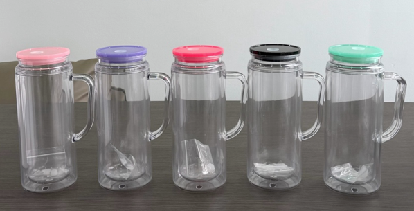 NEW ACRYLIC Snow Globe Mug with Handle