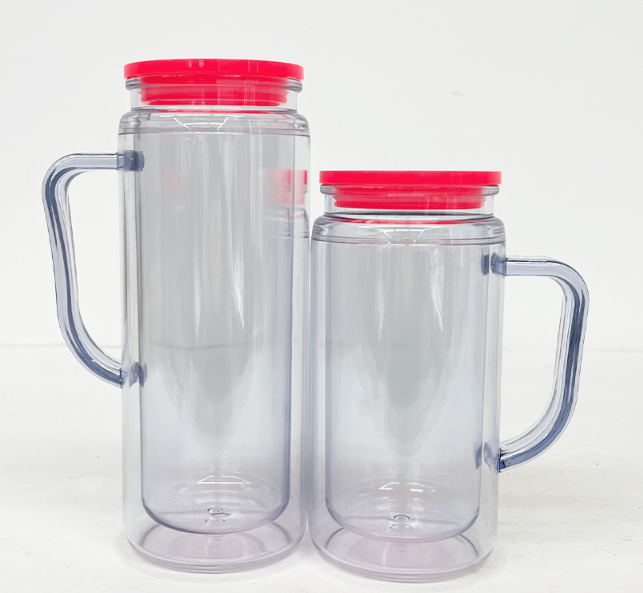 NEW ACRYLIC Snow Globe Mug with Handle