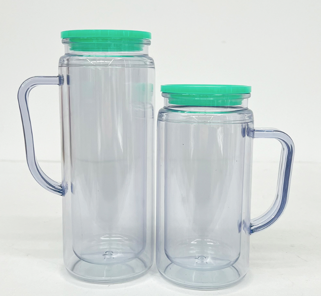 NEW ACRYLIC Snow Globe Mug with Handle