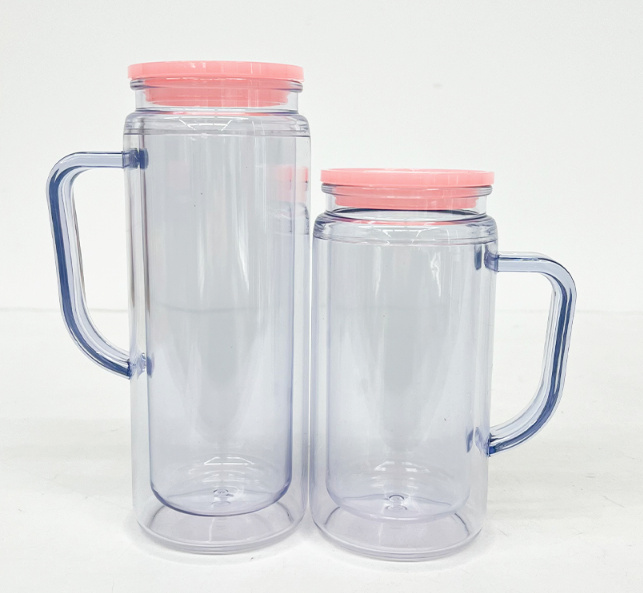 NEW ACRYLIC Snow Globe Mug with Handle