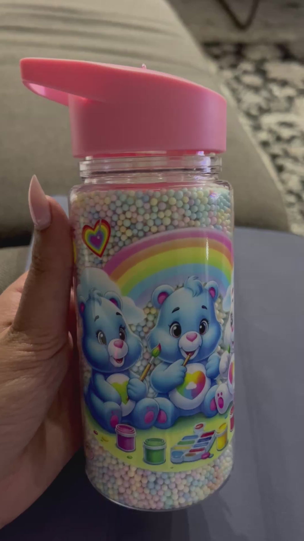 Care Bears foam bead kids bottle